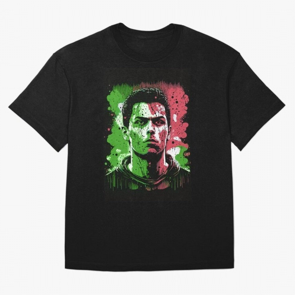 Cristiano Ronaldo Oversized T-Shirt Bring Global Tournament Vibes to FIFA World Cup 2026 Group Stage for Fans of Messi, CR7 and Mbappe and France, Bringing Soccer Culture, Superstar Moments, National Team Dreams and Competitive Fire; Ideal for Fans