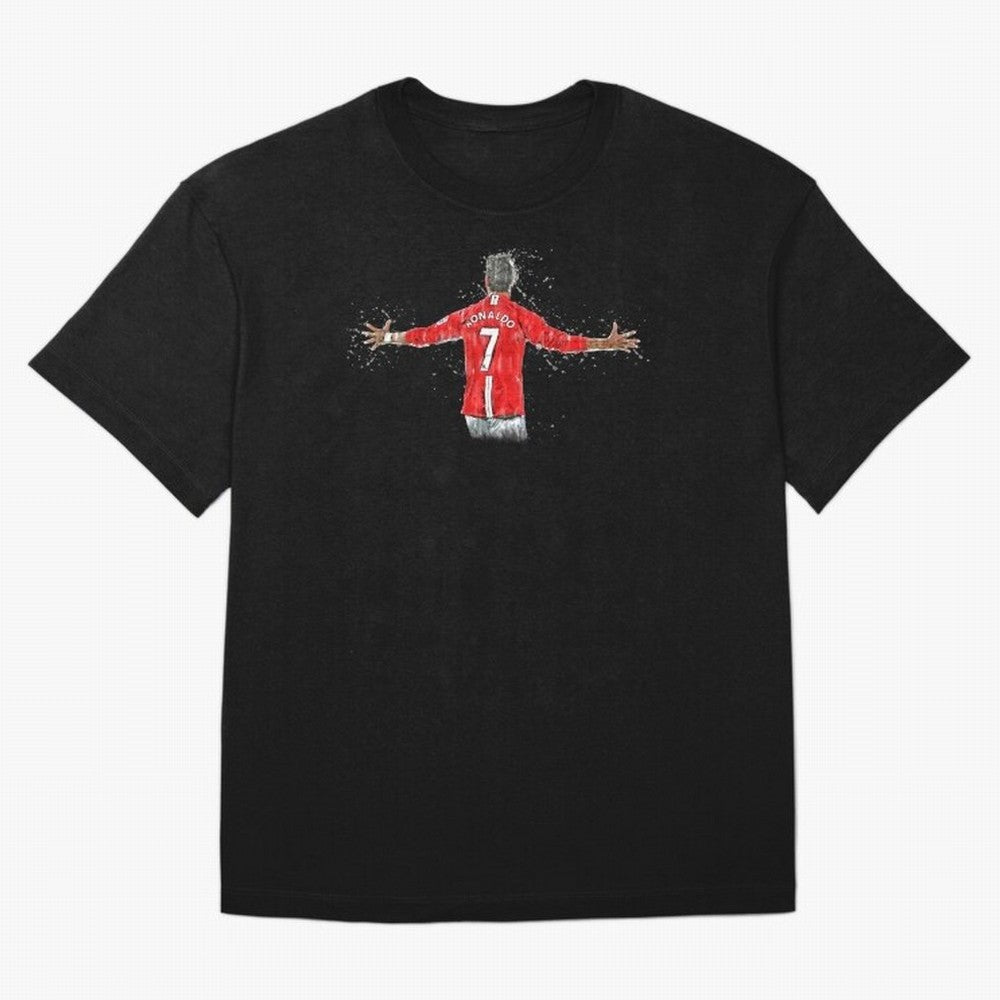 Cristiano Ronaldo in watercolor Oversized T-Shirt Feel the Trophy Chase of FIFA World Cup 2026 Spirit, Built around Portugal, Haaland, Global Supporter Spirit, Legendary Goals, National Colors and Tournament Celebration; Ideal for Fans Who Follow