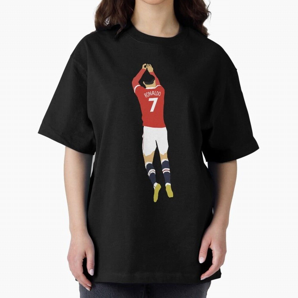 Cristiano Ronaldo Oversized T-Shirt Celebrate Fan Favorites in FIFA World Cup 2026 Capturing Mbappe, Argentina Energy, Champion Mindset, Group Stage Buzz, Knockout Tension and Passionate Fan Culture; Created for Match Day Parties, Soccer Gifts, Fan