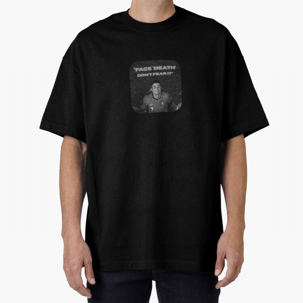 CR7 Fearless Icon Oversized T-Shirt Make Every Kick Count in FIFA World Cup 2026 with Cristiano Ronaldo, England and Germany Energy, Global Supporter Spirit, Legendary Goals, National Colors and Tournament Celebration; Ideal for Football Dads,
