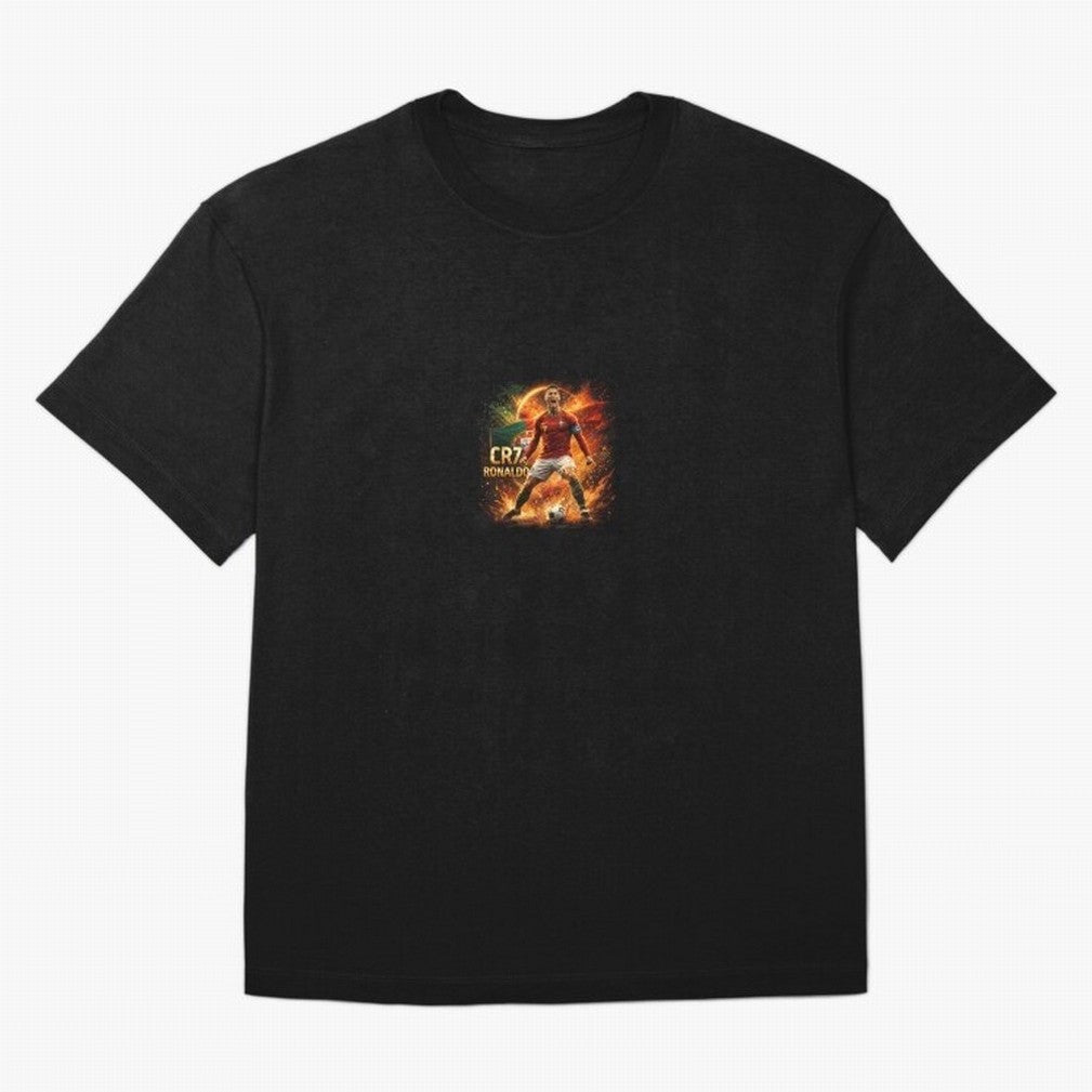 Cristiano Ronaldo Football Legend Artwork Oversized T-Shirt Keep the Legacy of Match Day Hype around FIFA World Cup 2026, Haaland and Mbappe, England and Germany, Stadium Memories, Football Loyalty, International Chants and Championship Tradition;