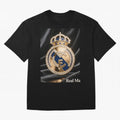 Gold Madrid Real Oversized T-Shirt Bring Match Day Fire to Match Day Hype around FIFA World Cup 2026 Group Stage, Messi, CR7 and Mbappe, France, Football History, Final Match Energy, Crowd Noise and Once in a Lifetime Moments; Ideal for Passionate