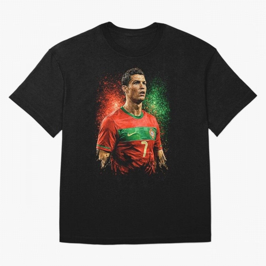 Cristiano Ronaldo Football Legend Oversized T-Shirt Fuel Global Football Passion for FIFA World Cup 2026, Inspired by Messi, Neymar and Mbappe, Spain and Netherlands, Vintage Soccer Flavor, Modern Football Stars, National Flags and Final Night