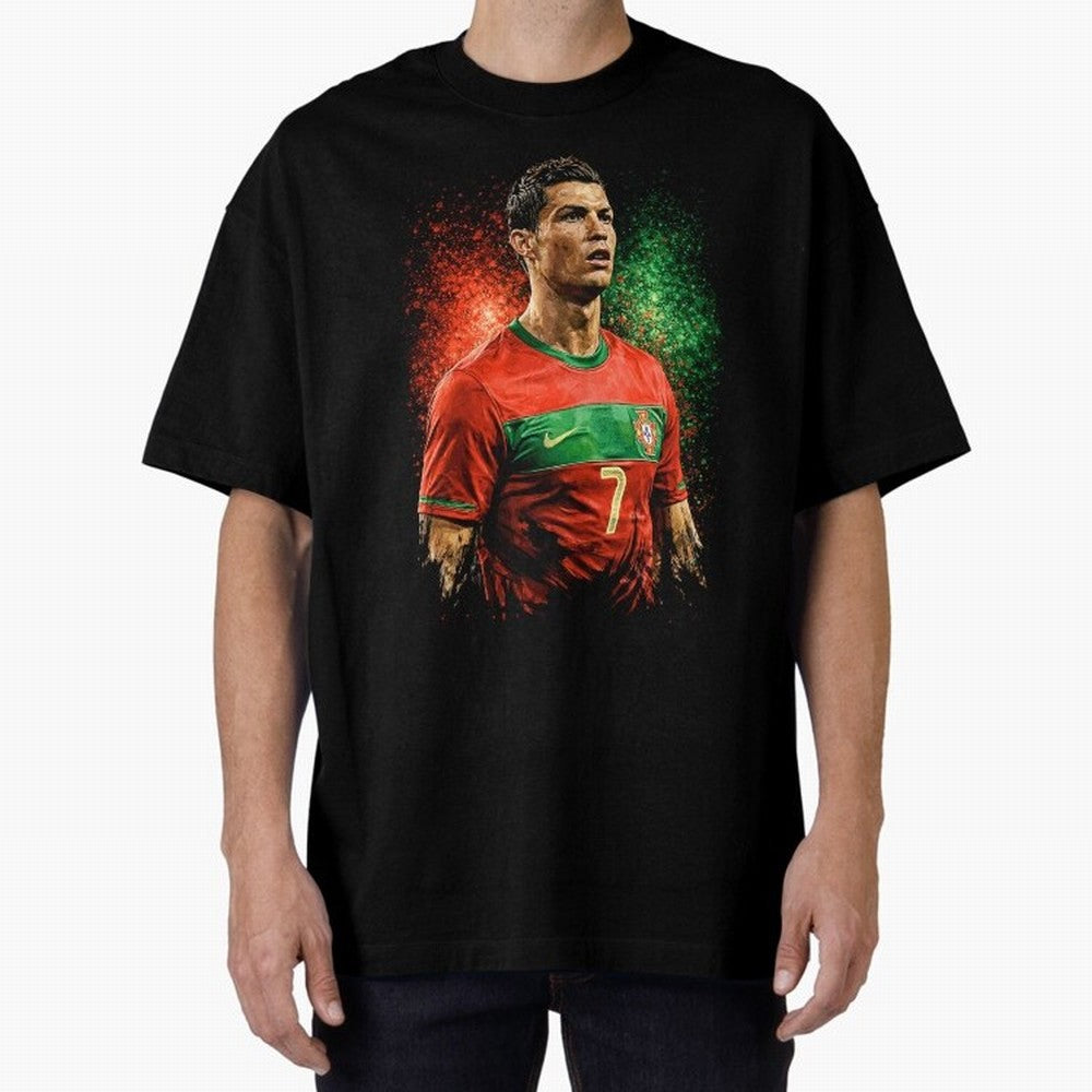 Cristiano Ronaldo Football Legend Oversized T-Shirt Fuel Global Football Passion for FIFA World Cup 2026, Inspired by Messi, Neymar and Mbappe, Spain and Netherlands, Vintage Soccer Flavor, Modern Football Stars, National Flags and Final Night