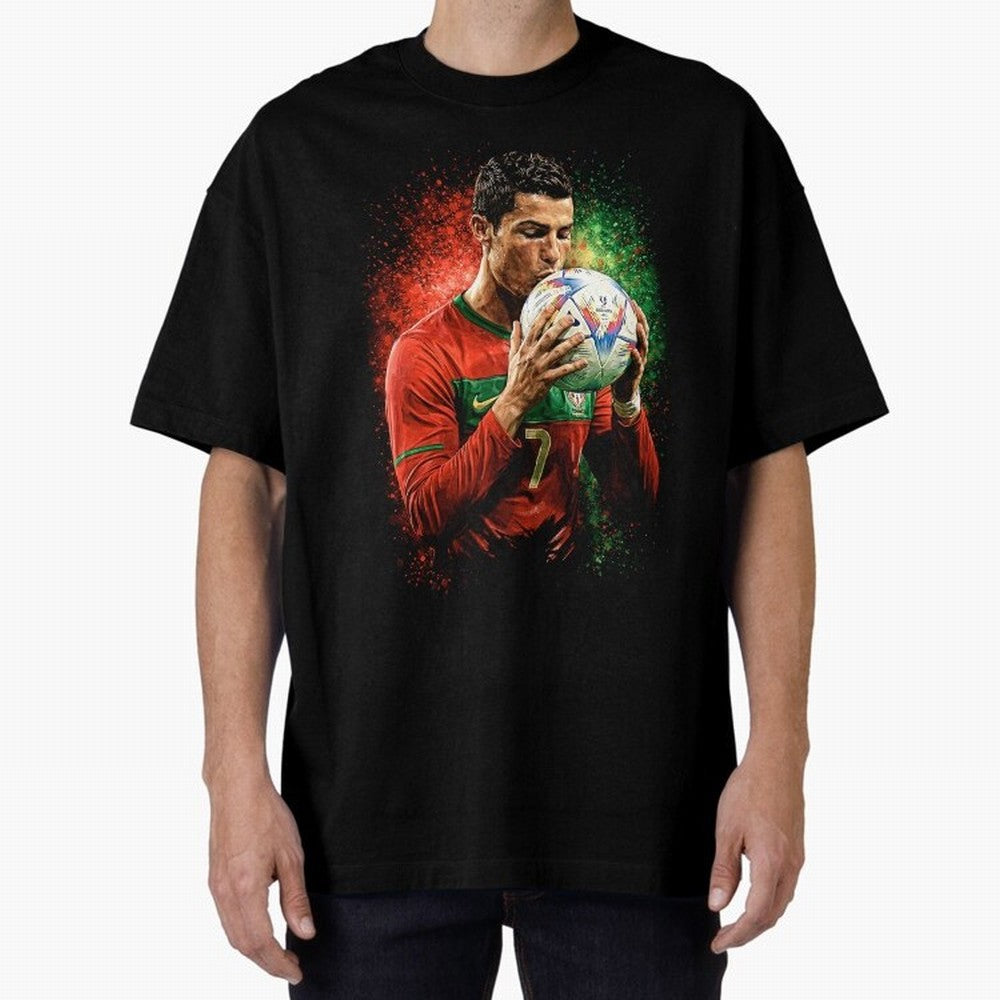 Cristiano Ronaldo Football Legend Oversized T-Shirt Back Your Heroes with FIFA World Cup 2026 Inspired by Messi and Cristiano Ronaldo, Netherlands Energy, Match Day Excitement, Supporter Culture, Golden Goals and Global Football Passion; Perfect