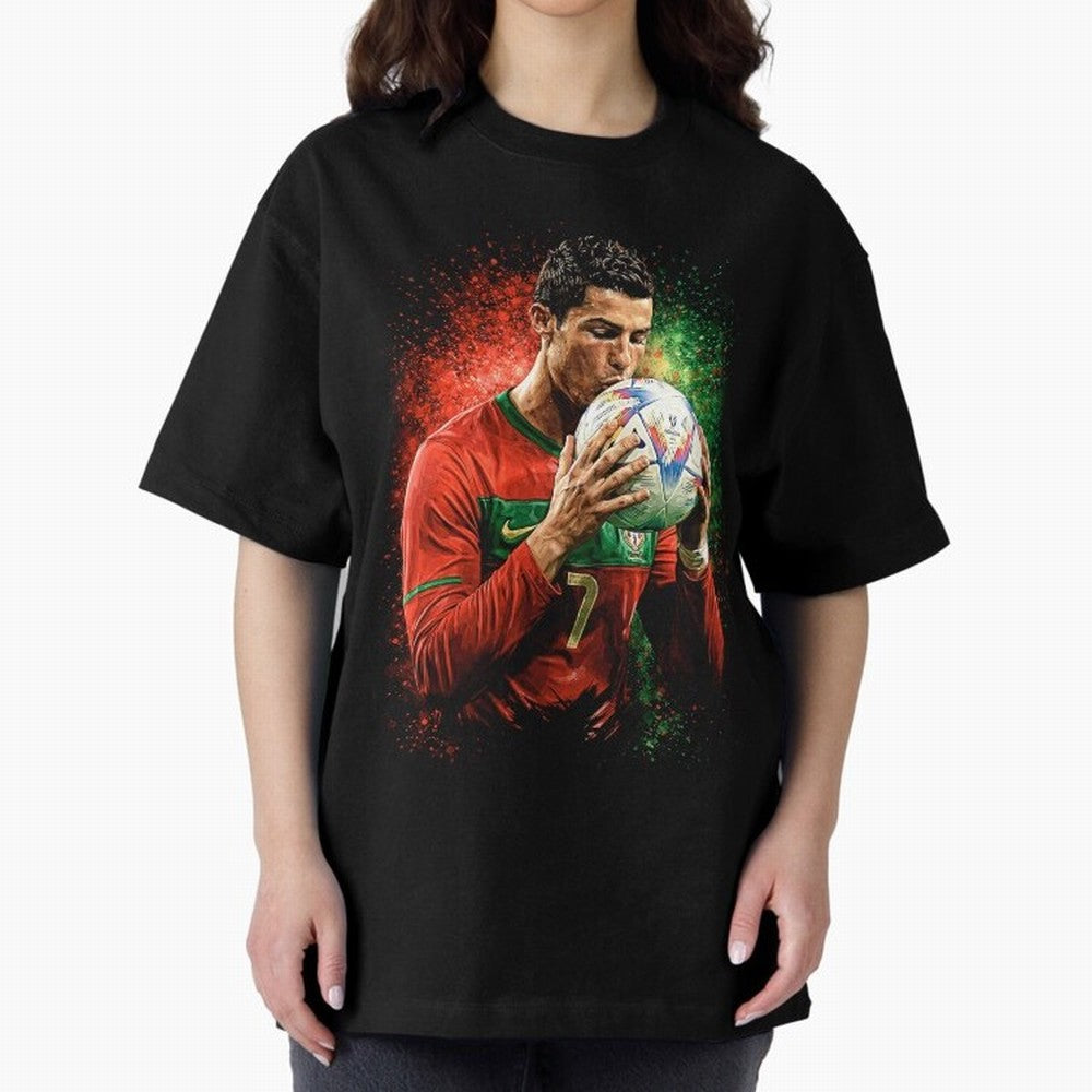 Cristiano Ronaldo Football Legend Oversized T-Shirt Back Your Heroes with FIFA World Cup 2026 Inspired by Messi and Cristiano Ronaldo, Netherlands Energy, Match Day Excitement, Supporter Culture, Golden Goals and Global Football Passion; Perfect