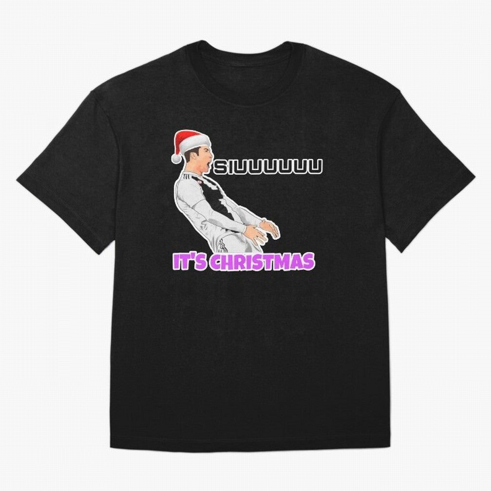 It¡¯s Christmas siuuu CR7 funny Oversized T-Shirt Feel International Energy from FIFA World Cup 2026 Inspired by Mbappe, Spain Energy, Soccer Culture, Superstar Moments, National Team Dreams and Competitive Fire; Great for Watch Parties, Sports