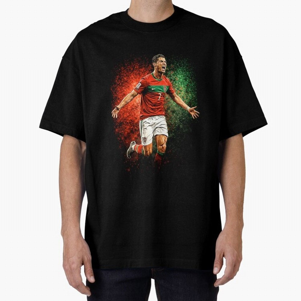 Cristiano Ronaldo Football Legend Oversized T-Shirt Enjoy the Biggest Football Party of FIFA World Cup 2026 for Fans of Messi and Cristiano Ronaldo and Netherlands, Bringing Football Passion, Legendary Performances, Festival Vibes and Supporter
