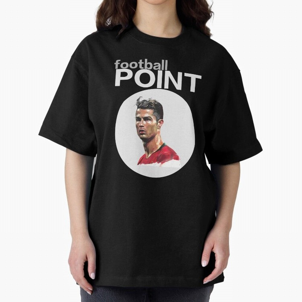 football POINT Oversized T-Shirt Show Match Day Excitement for Match Day Hype around FIFA World Cup 2026 USA Canada Mexico, Messi, CR7 and Mbappe, Netherlands, Fan Favorite Moments, National Team Passion, Big Match Drama and Soccer History; Created