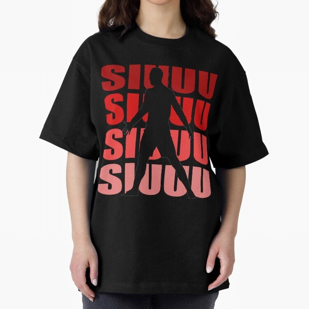 cristiano ronaldo siuuu Oversized T-Shirt Represent Football Lovers during FIFA World Cup 2026 Spirit, Celebrating Argentina, Mbappe and Neymar, Goal Celebration Energy, Supporter Heritage, Football Icons and Worldwide Tournament Joy; Ideal for