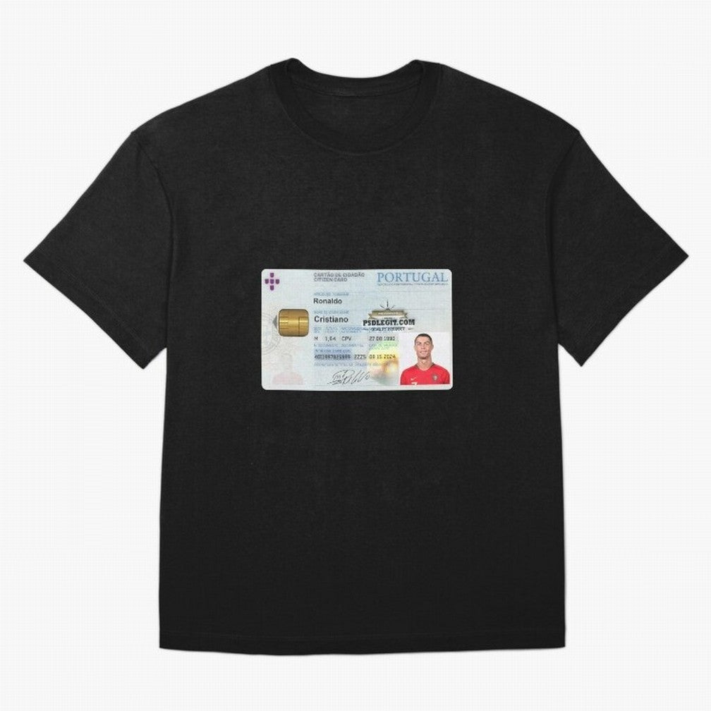Cristiano Ronaldo CARD ID Oversized T-Shirt Unlock FIFA World Cup 2026 USA Canada Mexico for Fans of Haaland and Mbappe and England, France and Netherlands, Bringing Fan Favorite Moments, National Team Passion, Big Match Drama and Soccer History;