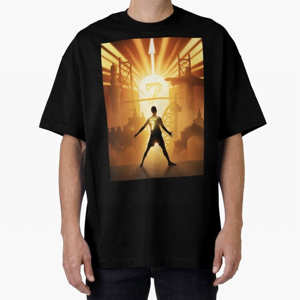 Celebration of Champions Art Poster Oversized T-Shirt Relive the Noise and Pride of the FIFA World Cup 2026 Journey through Cristiano Ronaldo, Haaland and CR7 Highlights, France and Portugal Pride, Goal Celebration Energy, Supporter Heritage,