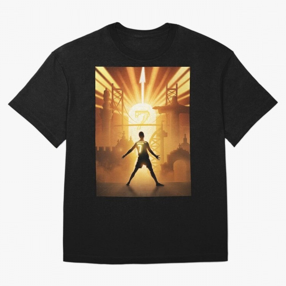 Celebration of Champions Art Poster Oversized T-Shirt Relive the Noise and Pride of the FIFA World Cup 2026 Journey through Cristiano Ronaldo, Haaland and CR7 Highlights, France and Portugal Pride, Goal Celebration Energy, Supporter Heritage,