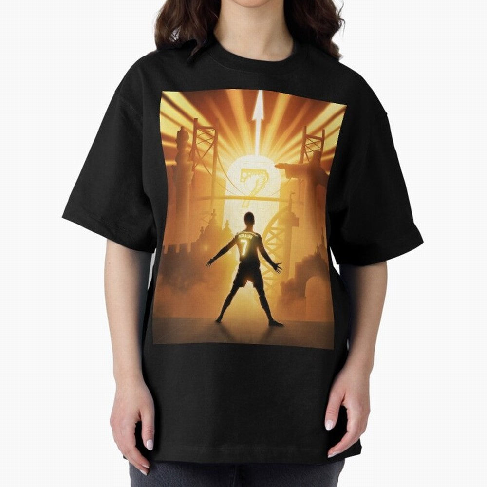 Celebration of Champions Art Poster Oversized T-Shirt Relive the Noise and Pride of the FIFA World Cup 2026 Journey through Cristiano Ronaldo, Haaland and CR7 Highlights, France and Portugal Pride, Goal Celebration Energy, Supporter Heritage,