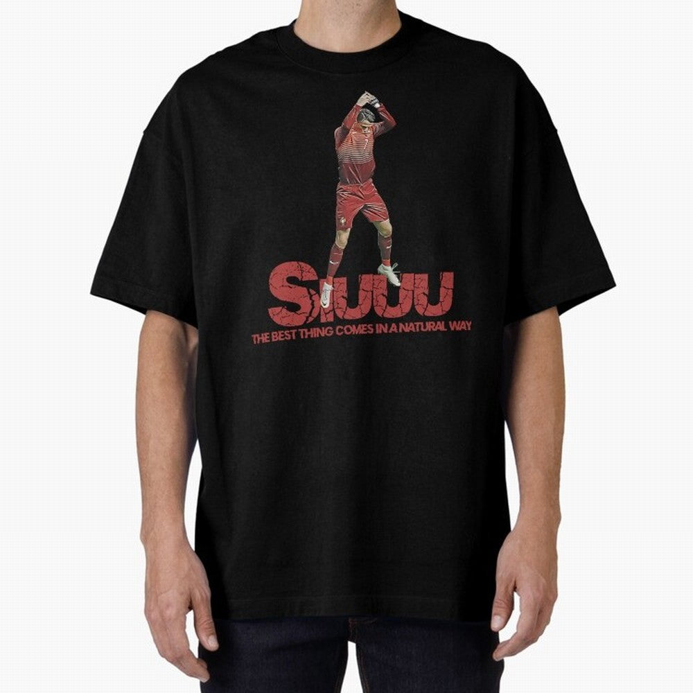 Cr7 Ronaldo Siuuu Oversized T-Shirt Celebrate National Team Dreams in Match Day Hype around FIFA World Cup 2026, Messi and Cristiano Ronaldo, Portugal, Supporter Pride, Iconic Celebrations, Legendary Names and Global Match Day Energy; Ideal for
