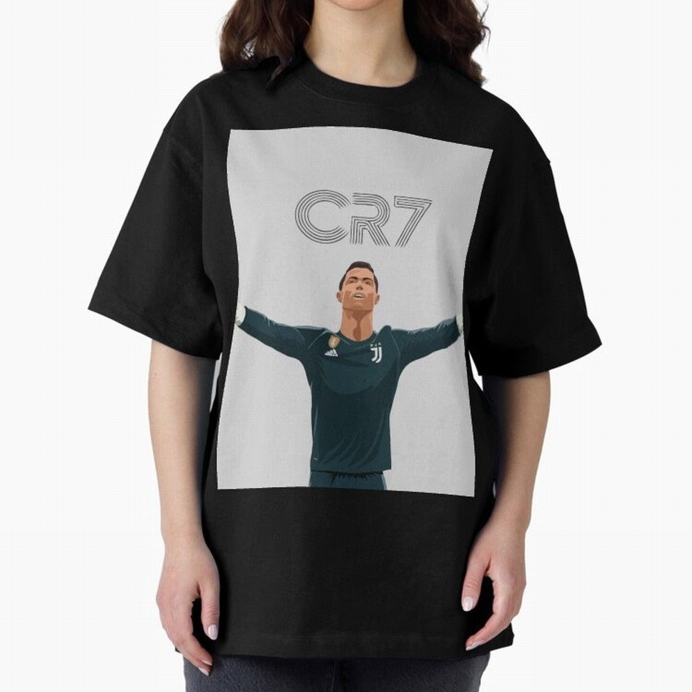 Cristiano Ronaldo CR7 Juventus T-shirt Design Oversized T-Shirt Relive Legendary Nights from FIFA World Cup 2026 Featuring Haaland and Mbappe, Portugal Energy, Vintage Soccer Flavor, Modern Football Stars, National Flags and Final Night Emotion;