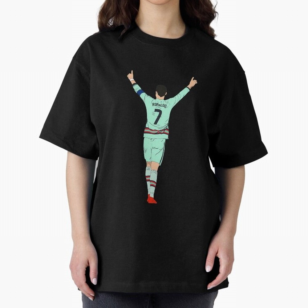 Cristiano Ronaldo Cristiano Ronaldo o Oversized T-Shirt Carry National Pride through Global Football Passion for FIFA World Cup 2026, Centered on Cristiano Ronaldo, Haaland and CR7, Spain and Netherlands, Stadium Memories, Football Loyalty,