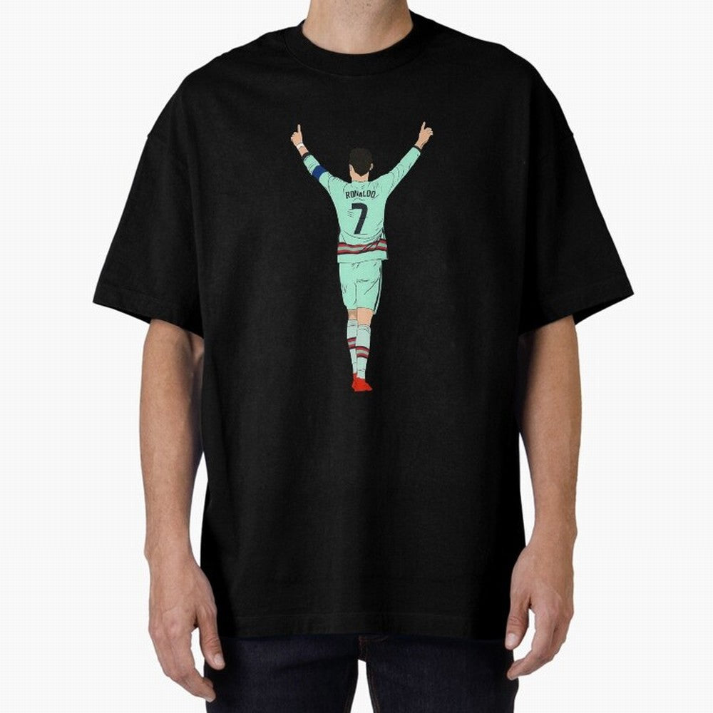 Cristiano Ronaldo Cristiano Ronaldo o Oversized T-Shirt Carry National Pride through Global Football Passion for FIFA World Cup 2026, Centered on Cristiano Ronaldo, Haaland and CR7, Spain and Netherlands, Stadium Memories, Football Loyalty,