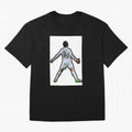 Cristiano Ronaldo Suii Sticker Oversized T-Shirt Stand with Match Day Hype around FIFA World Cup 2026, Messi and Cristiano Ronaldo, Netherlands, Match Day Excitement, Supporter Culture, Golden Goals and Global Football Passion; Perfect for