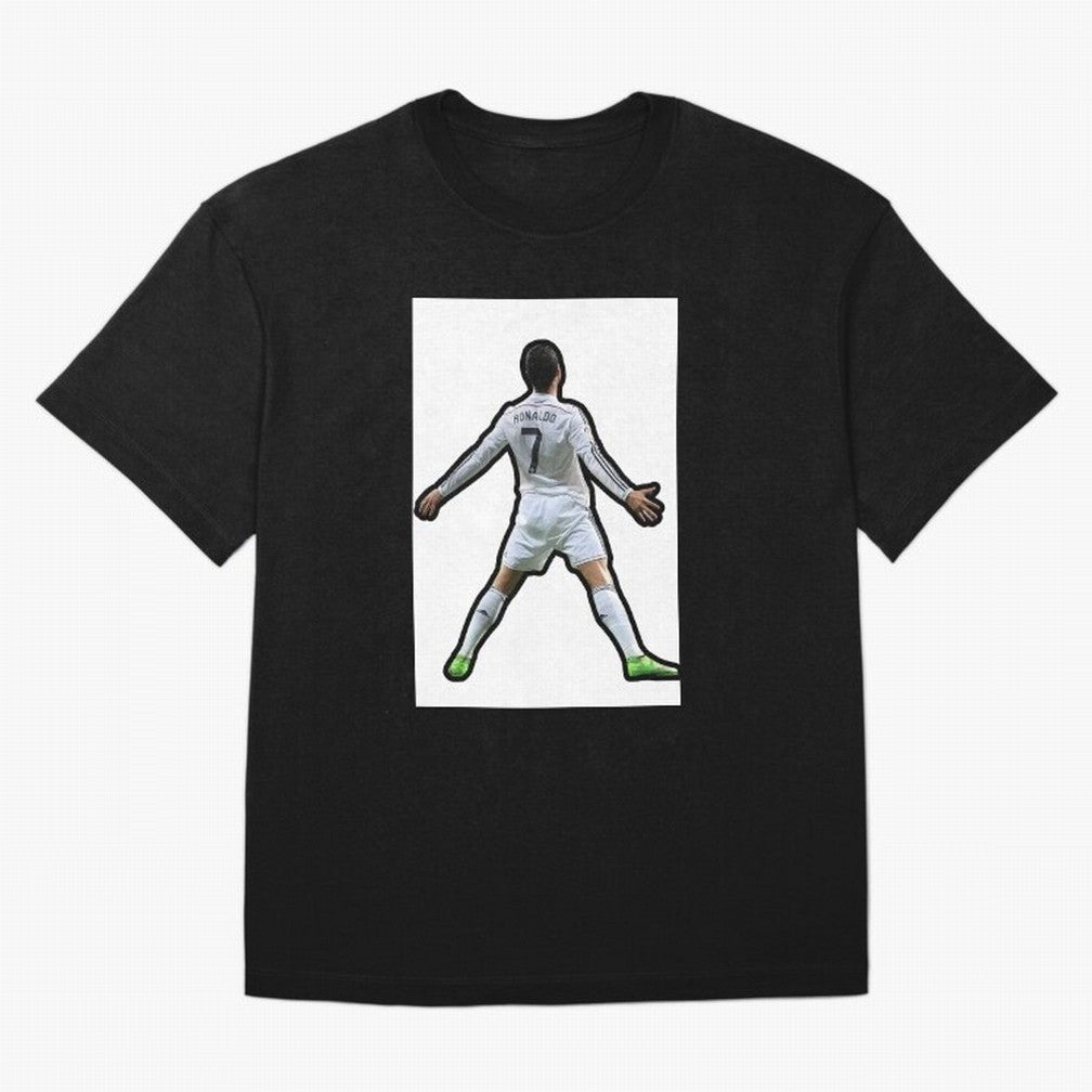 Cristiano Ronaldo Suii Sticker Oversized T-Shirt Stand with Match Day Hype around FIFA World Cup 2026, Messi and Cristiano Ronaldo, Netherlands, Match Day Excitement, Supporter Culture, Golden Goals and Global Football Passion; Perfect for
