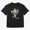 Messi Campion Oversized T-Shirt Honor FIFA World Cup 2026 Spirit, Highlighting England, France and Netherlands, Mbappe and Neymar, Stadium Chants, National Pride, Trophy Dreams and Unforgettable Football Memories; Created for Match Day Parties,
