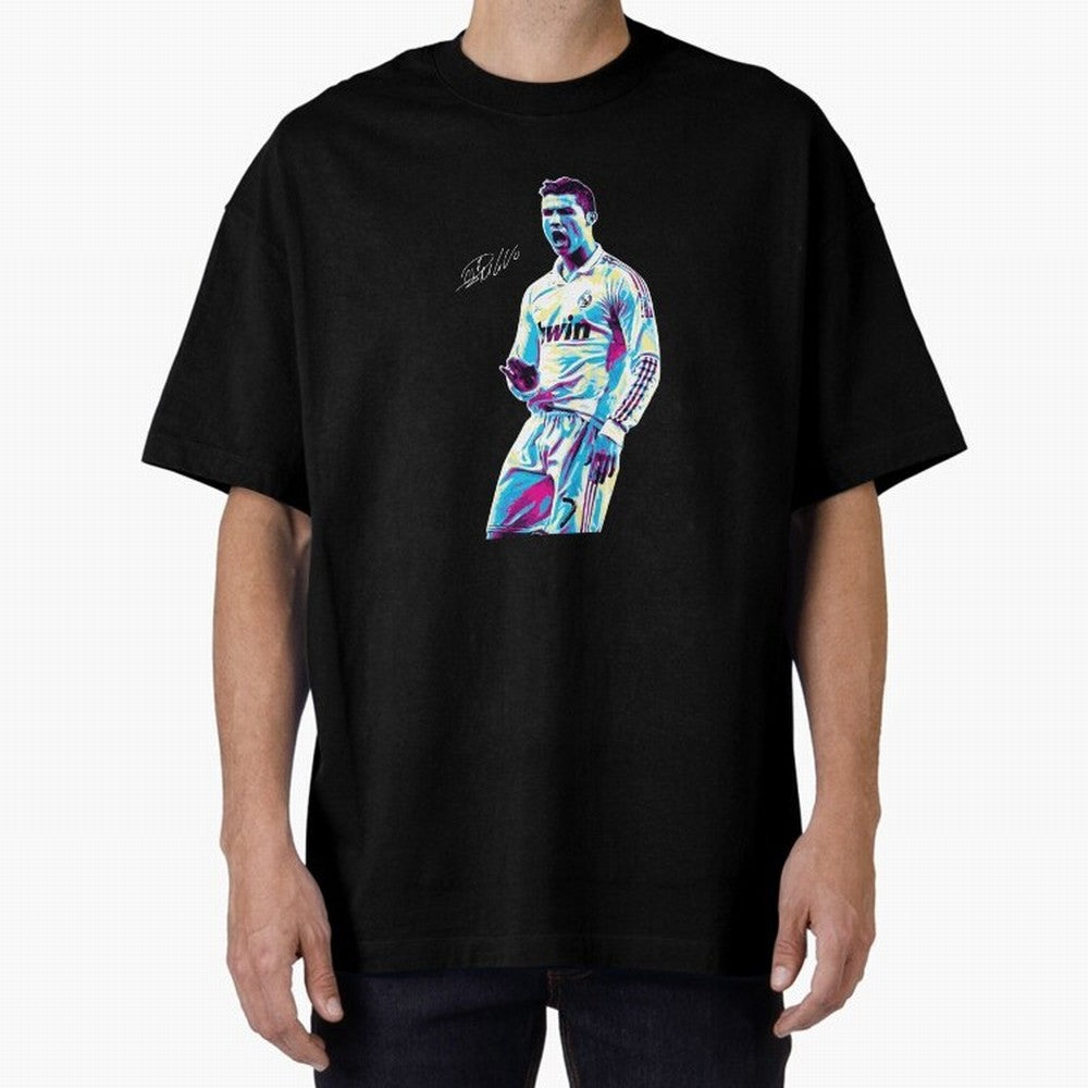 Cristiano Ronaldo Oversized T-Shirt Carry the FIFA World Cup 2026 Group Stage Journey through Messi Highlights, Portugal, Spain and Germany Pride, Retro Football Energy, Iconic Rivalries, Trophy Chase Drama and Stadium Atmosphere; Created for Match