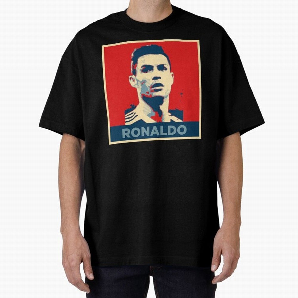 Cristiano Ronaldo Obama Style Oversized T-Shirt Bring Home FIFA World Cup 2026 USA Canada Mexico Celebrating Messi, CR7 and Mbappe, Netherlands Energy, Championship Spirit, Famous Goals, Roaring Crowds and International Football Unity; Built for