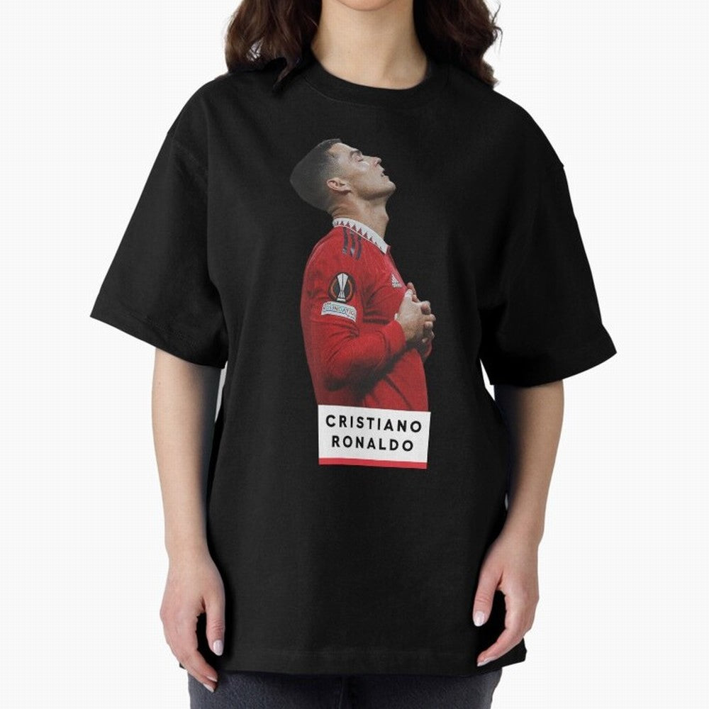 New Celebration Ronaldo Oversized T-Shirt Represent Fans Who Live for FIFA World Cup 2026 for Fans of Haaland and Mbappe and Germany, Bringing Retro Football Energy, Iconic Rivalries, Trophy Chase Drama and Stadium Atmosphere; Perfect for
