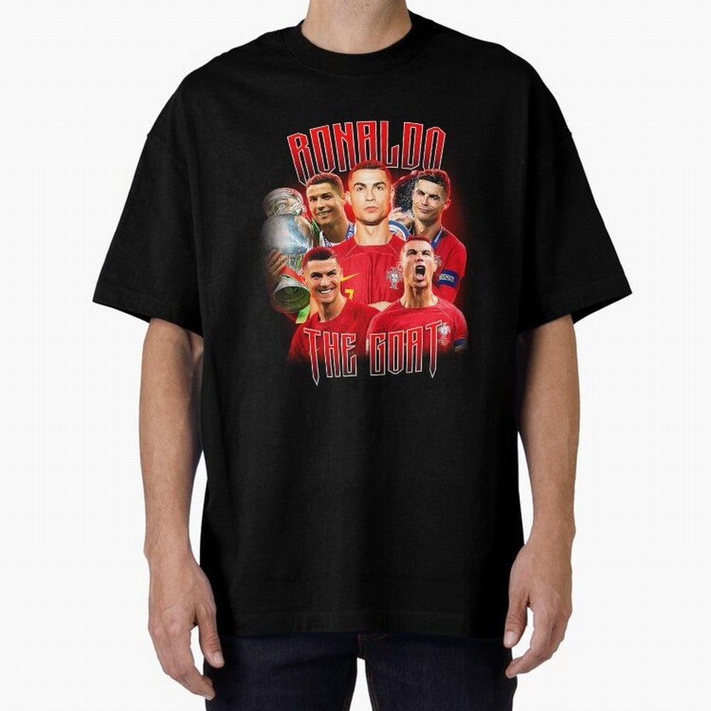 Cristiano Ronaldo The Goat Bootleg Oversized T-Shirt Bring FIFA World Cup 2026 USA Canada Mexico Capturing Messi, Argentina, France and Brazil Energy, Football Passion, Legendary Performances, Festival Vibes and Supporter Community; Created for