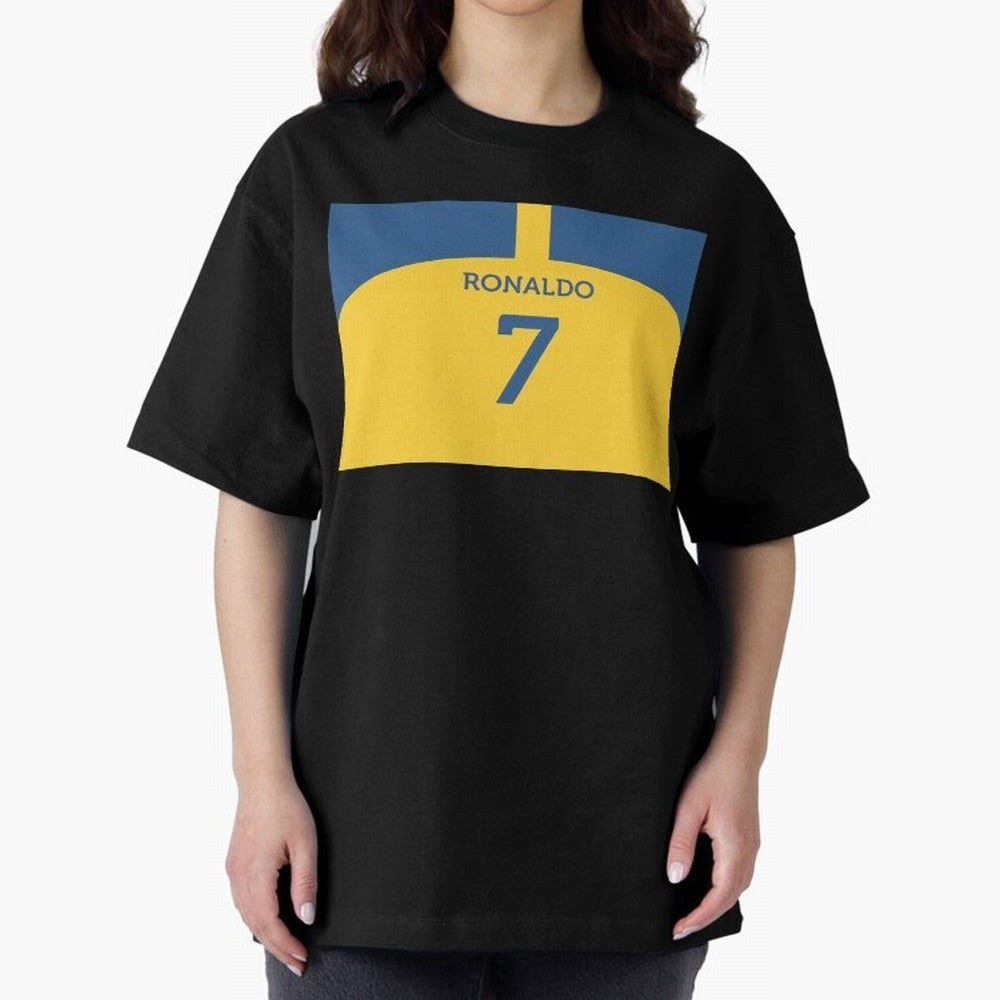 Cristiano Ronaldo Al Nassr Fc Oversized T-Shirt Share FIFA World Cup 2026 USA Canada Mexico Filled with Haaland and Mbappe, Argentina and Brazil Energy, Football Festival Excitement, Trophy Ambitions, Country Rivalries and Star Player Buzz; Great