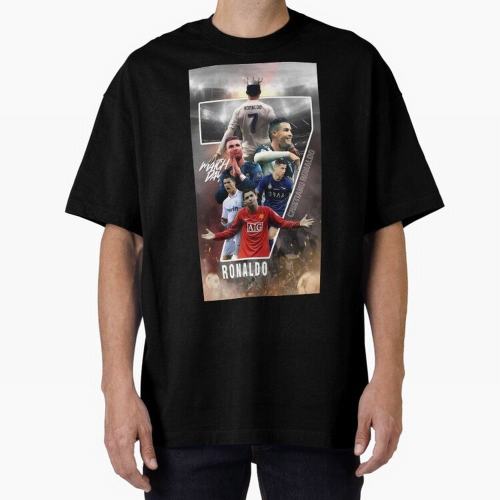 Cr7 wallpaper Oversized T-Shirt Celebrate Every Goal in Global Football Passion for FIFA World Cup 2026 USA Canada Mexico, Inspired by Neymar, Haaland and Cristiano Ronaldo, France, Football History, Final Match Energy, Crowd Noise and Once in a