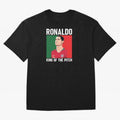 Ronaldo: King Of The Pitch Oversized T-Shirt Bring Trophy Dreams to the FIFA World Cup 2026 USA Canada Mexico Journey through Mbappe Highlights, England Pride, Soccer Culture, Superstar Moments, National Team Dreams and Competitive Fire; Great for