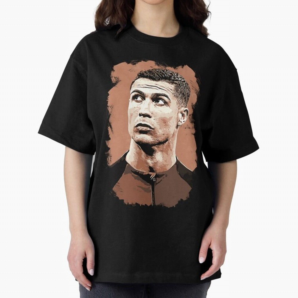 Cristiano Ronaldo Vexel Painting Oversized T-Shirt Bring a Champion Mindset to FIFA World Cup 2026 Group Stage Spirit, Connected to Portugal, Neymar, Tournament Hype, Historic Matchups, Family Viewing Parties and Global Sports Pride; Made for