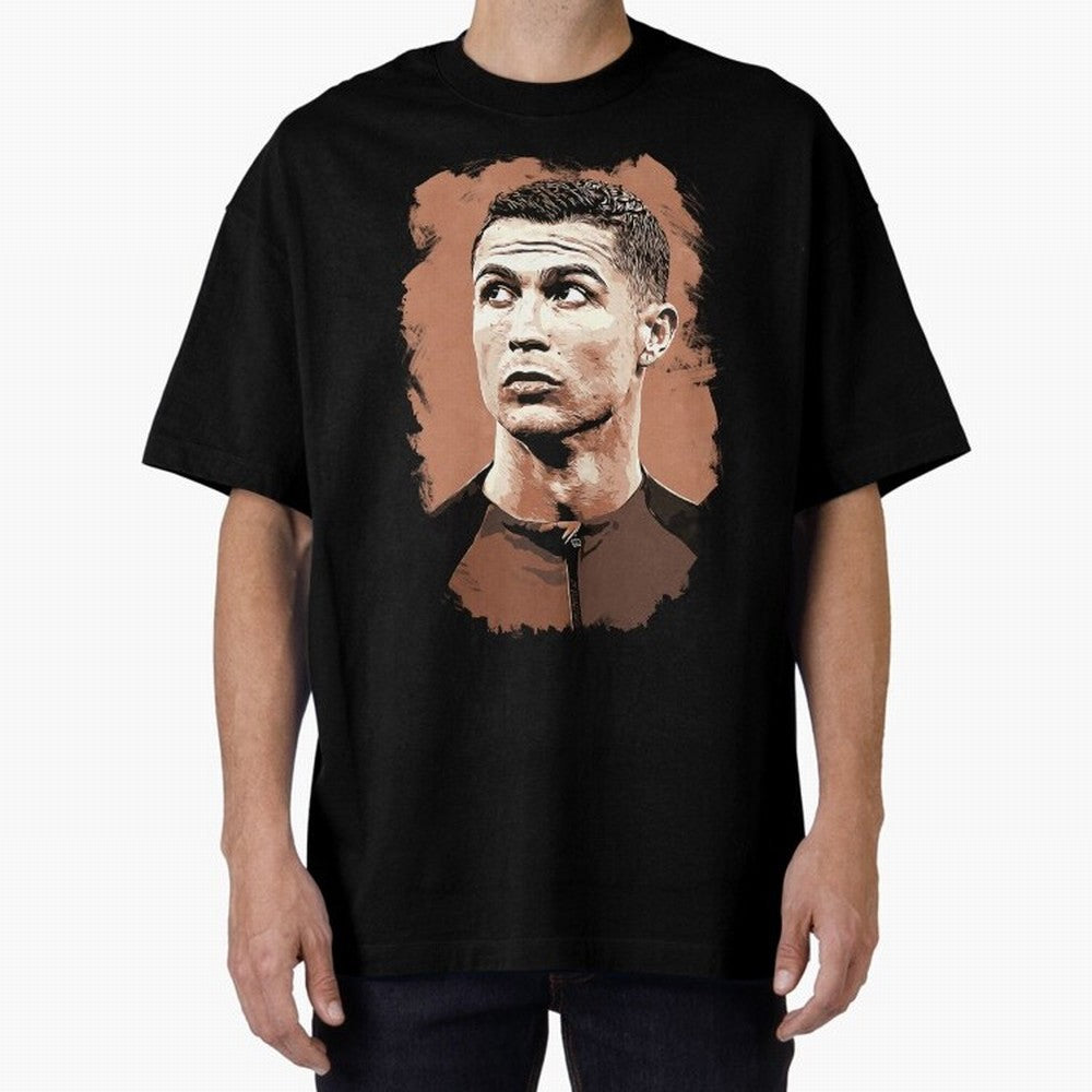 Cristiano Ronaldo Vexel Painting Oversized T-Shirt Bring a Champion Mindset to FIFA World Cup 2026 Group Stage Spirit, Connected to Portugal, Neymar, Tournament Hype, Historic Matchups, Family Viewing Parties and Global Sports Pride; Made for