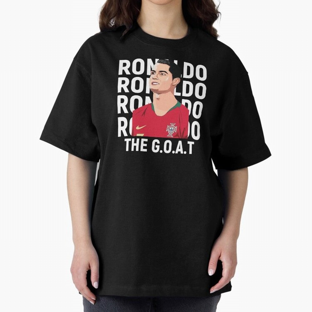 Ronaldo The Goat Oversized T-Shirt Remember FIFA World Cup 2026 for Fans of Messi, CR7 and Mbappe and Brazil, Portugal and Argentina, Bringing Tournament Hype, Historic Matchups, Family Viewing Parties and Global Sports Pride; Created for Match Day