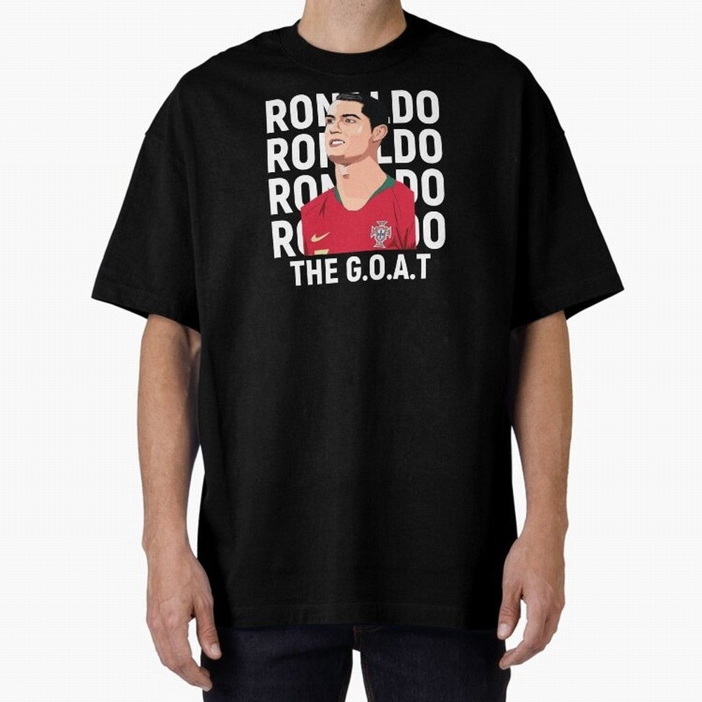 Ronaldo The Goat Oversized T-Shirt Remember FIFA World Cup 2026 for Fans of Messi, CR7 and Mbappe and Brazil, Portugal and Argentina, Bringing Tournament Hype, Historic Matchups, Family Viewing Parties and Global Sports Pride; Created for Match Day