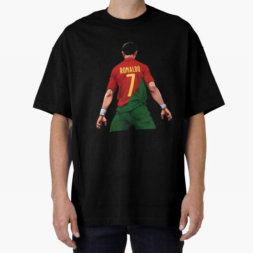 Cristiano Ronaldo Oversized T-Shirt Bring Champion Energy into Global Football Passion for FIFA World Cup 2026 Group Stage, Driven by Cristiano Ronaldo, Spain, Classic Soccer Heritage, Championship Pressure, Fan Loyalty and International Pride;