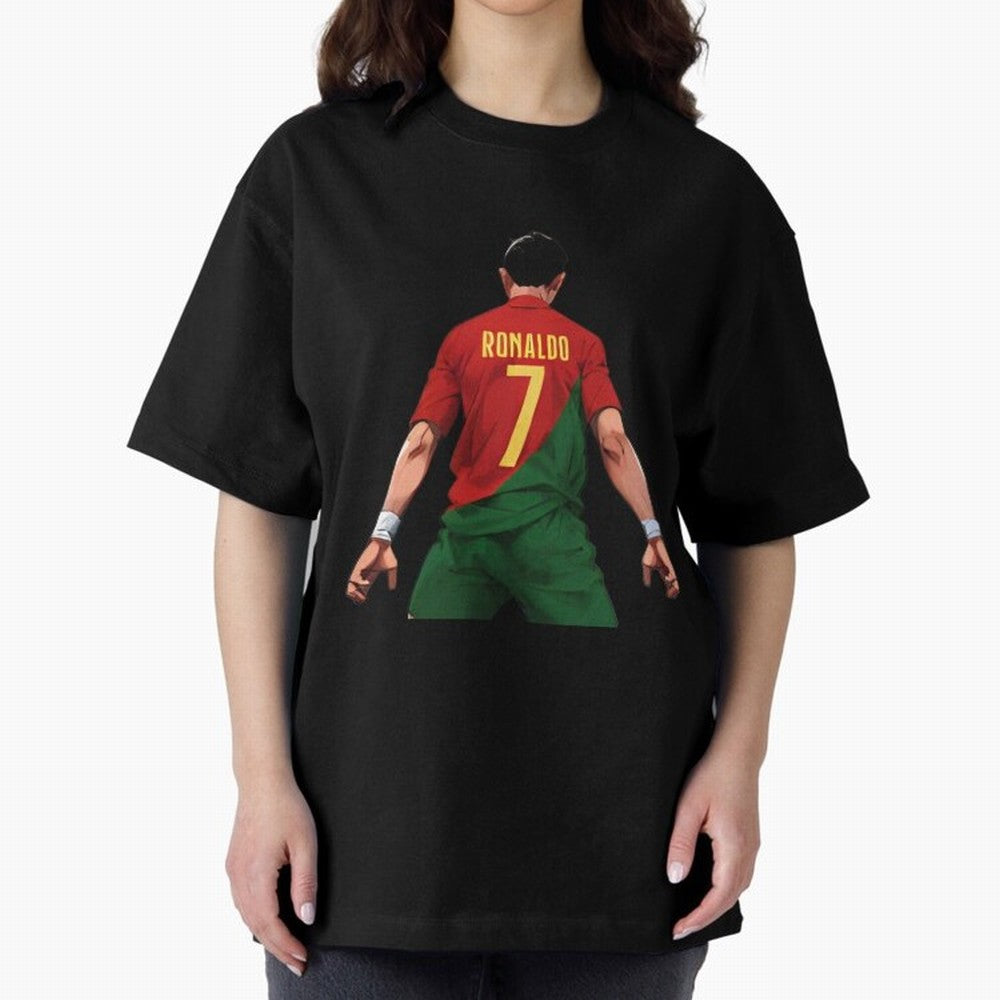 Cristiano Ronaldo Oversized T-Shirt Bring Champion Energy into Global Football Passion for FIFA World Cup 2026 Group Stage, Driven by Cristiano Ronaldo, Spain, Classic Soccer Heritage, Championship Pressure, Fan Loyalty and International Pride;