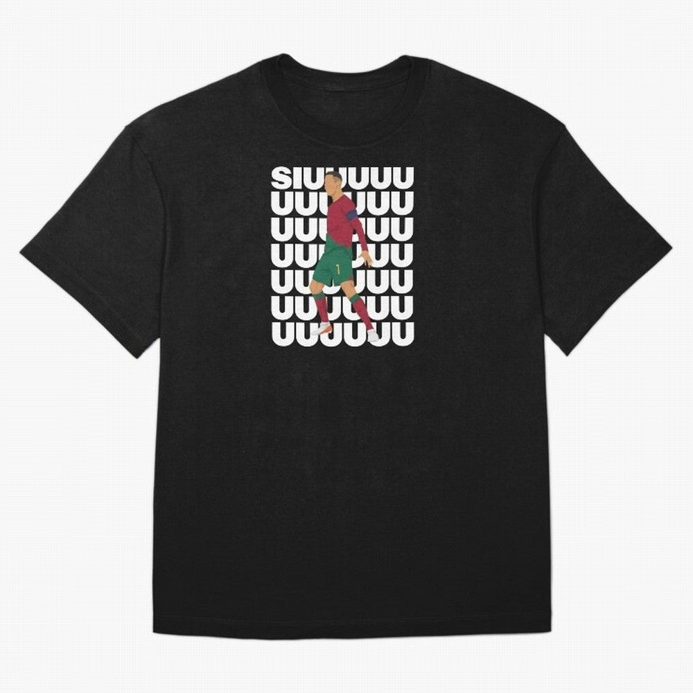 SIUUUUUU! Ronaldo Oversized T-Shirt Share the Excitement of FIFA World Cup 2026 Group Stage for Fans of Haaland and Mbappe and England and Germany, Bringing Championship Spirit, Famous Goals, Roaring Crowds and International Football Unity; Built