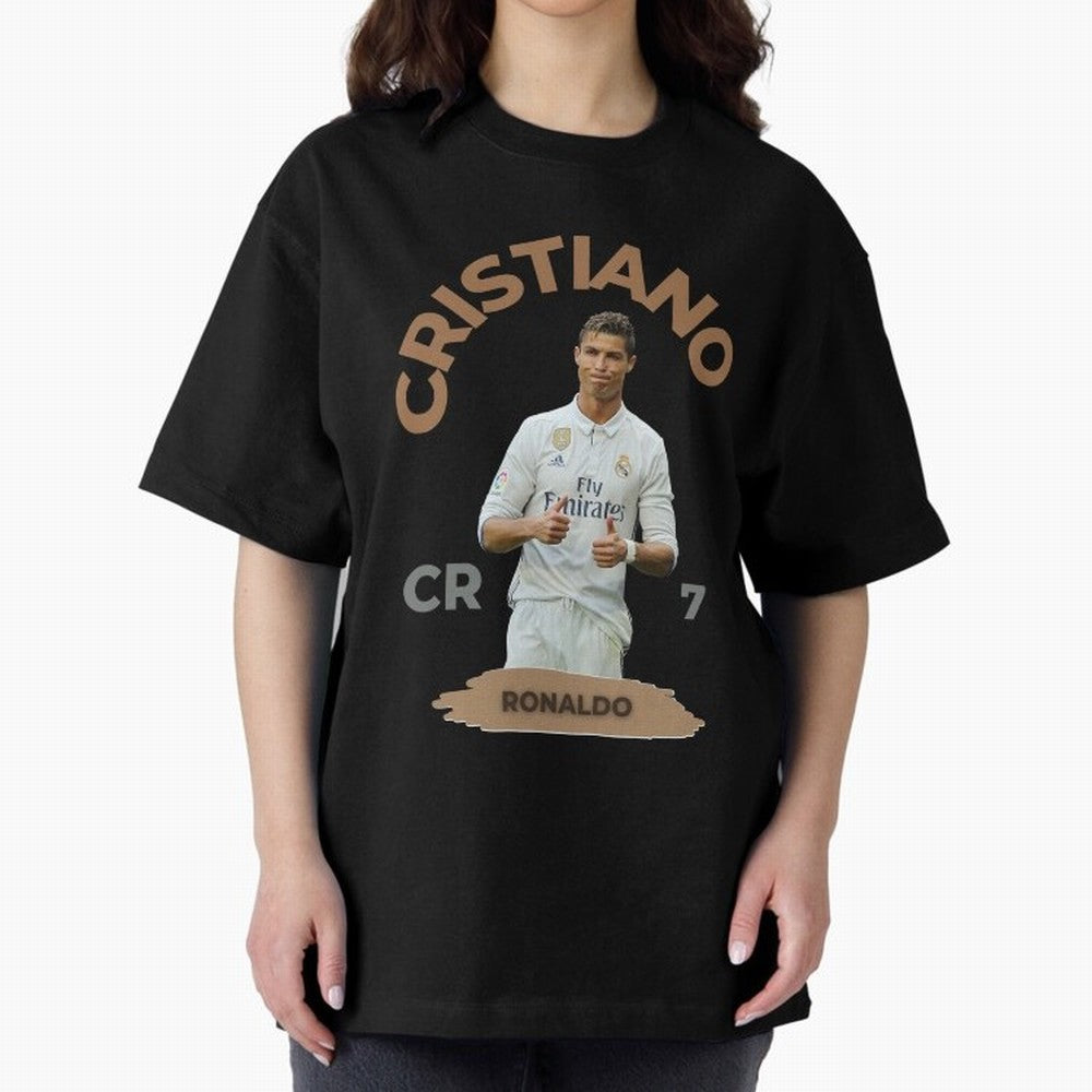 Essential Cristiano Ronaldo Siuuu Oversized T-Shirt Turn Up for Global Football Passion for FIFA World Cup 2026 USA Canada Mexico, Featuring Messi, Neymar and Mbappe, Spain and Netherlands, Goal Celebration Energy, Supporter Heritage, Football