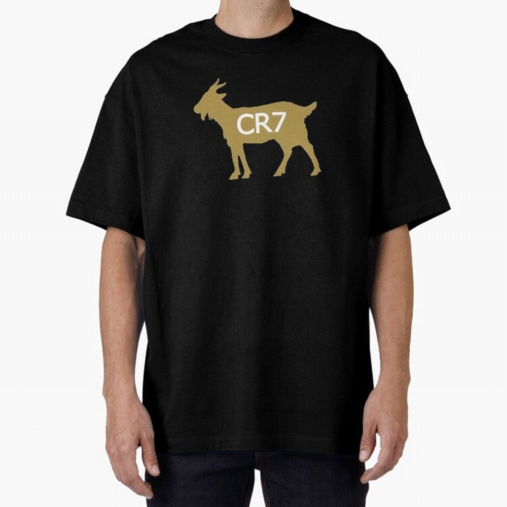 CR7 GOAT Gold B Oversized T-Shirt Fuel the Hype around Match Day Hype around FIFA World Cup 2026 USA Canada Mexico, Messi and Cristiano Ronaldo, England and Germany, Classic Soccer Heritage, Championship Pressure, Fan Loyalty and International