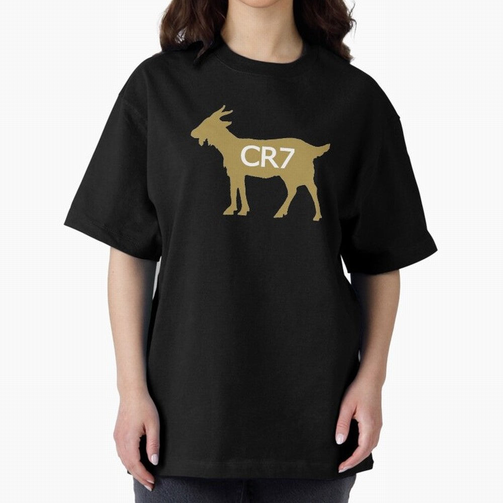 CR7 GOAT Gold B Oversized T-Shirt Fuel the Hype around Match Day Hype around FIFA World Cup 2026 USA Canada Mexico, Messi and Cristiano Ronaldo, England and Germany, Classic Soccer Heritage, Championship Pressure, Fan Loyalty and International