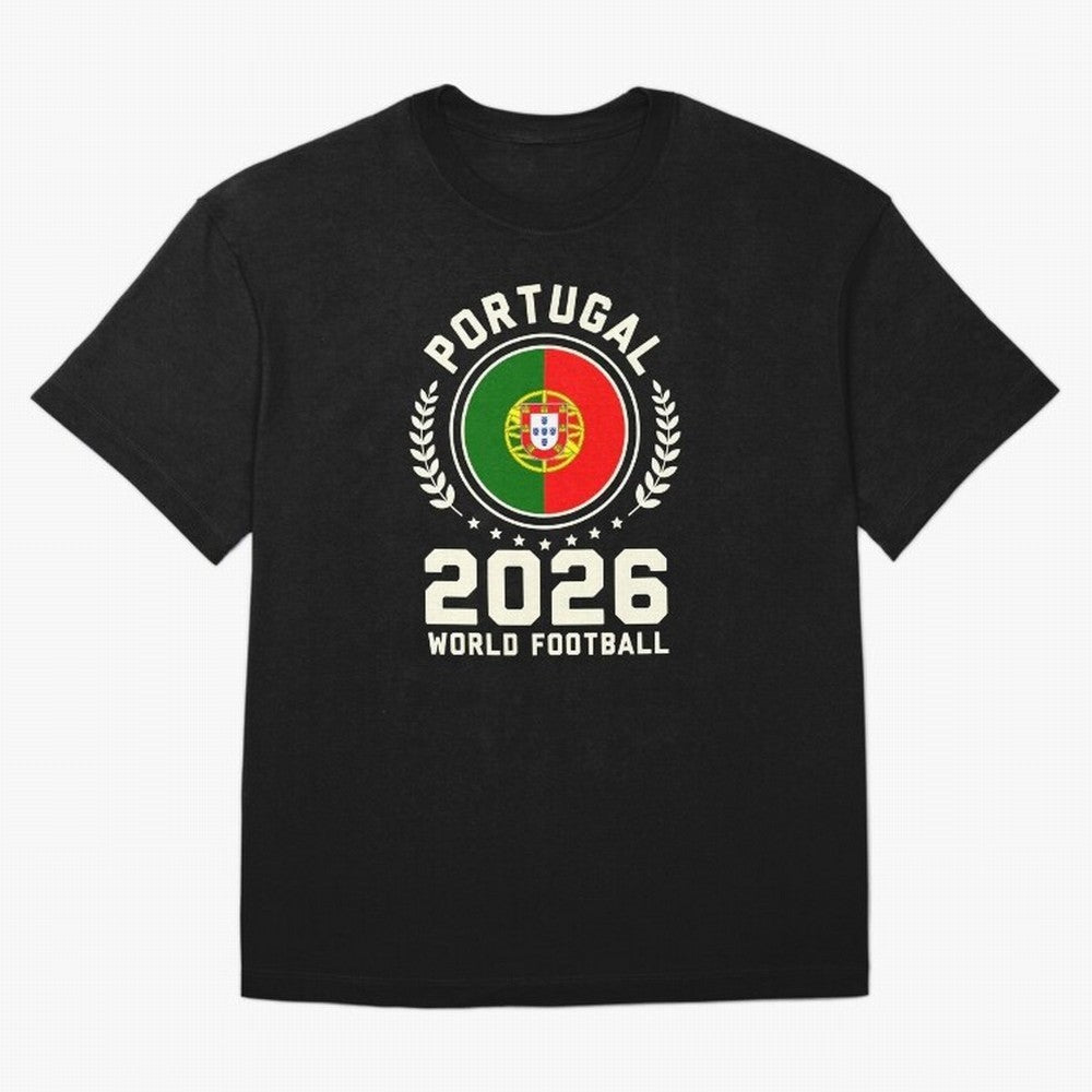 Portugal 2026 World Football Oversized T-Shirt Capture FIFA World Cup 2026 for Fans of Messi and Argentina and Brazil, Bringing Football Festival Excitement, Trophy Ambitions, Country Rivalries and Star Player Buzz; Ideal for Passionate Fans Who