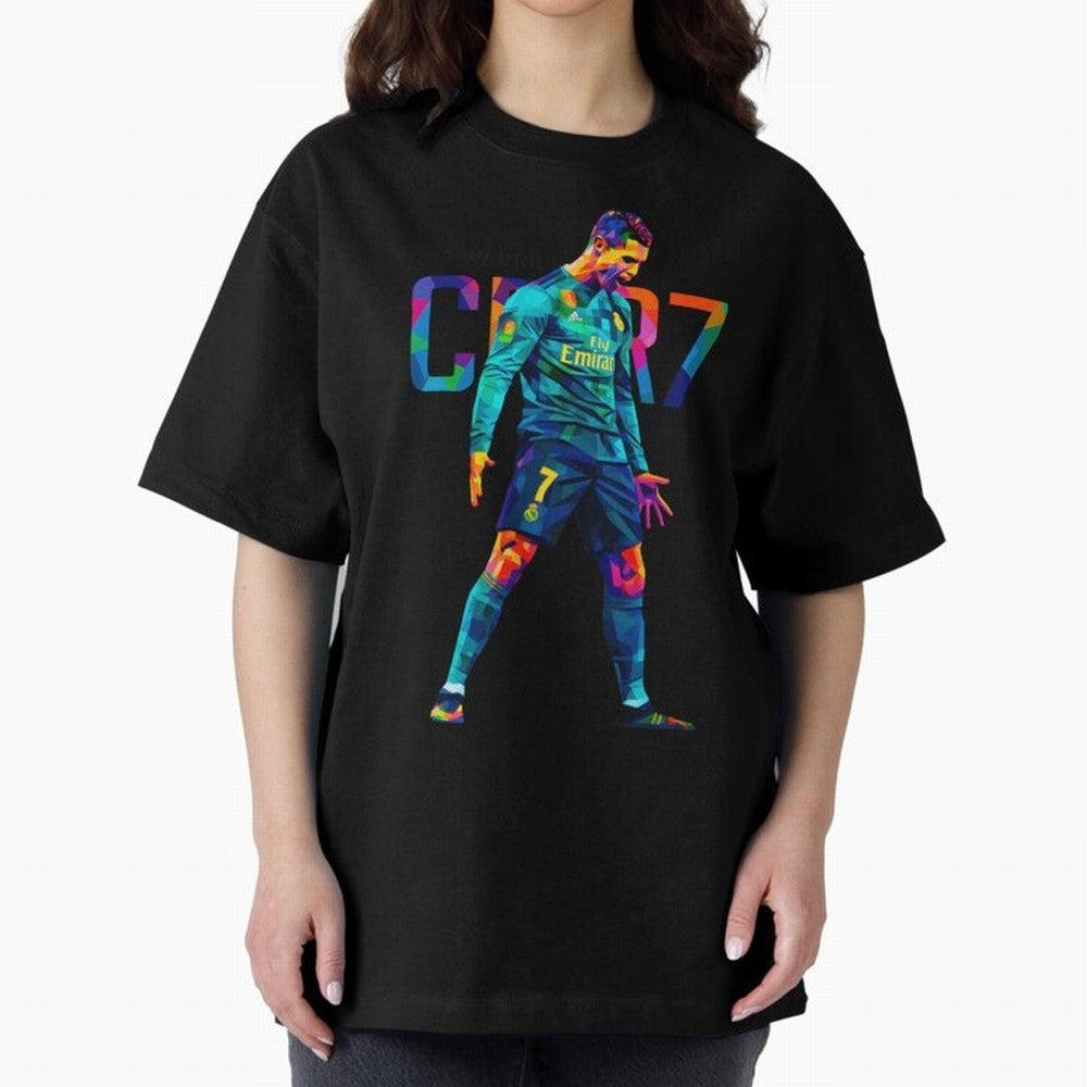 Ronaldo Cr7 Wpap Art Oversized T-Shirt Celebrate the Road through FIFA World Cup 2026 Group Stage Spirit, Driven by France, Messi, Fan Favorite Moments, National Team Passion, Big Match Drama and Soccer History; Perfect for Supporters Who Want Bold