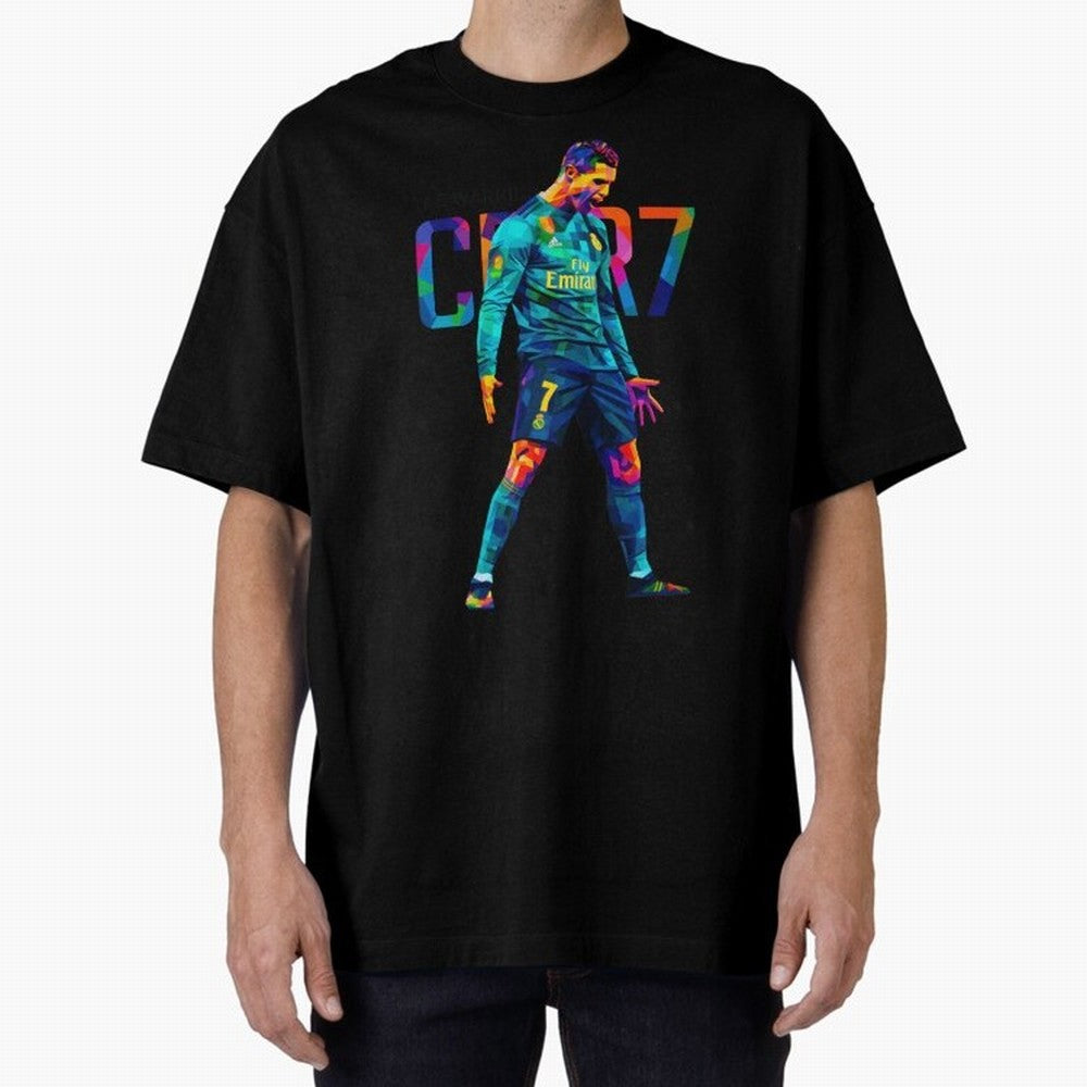 Ronaldo Cr7 Wpap Art Oversized T-Shirt Celebrate the Road through FIFA World Cup 2026 Group Stage Spirit, Driven by France, Messi, Fan Favorite Moments, National Team Passion, Big Match Drama and Soccer History; Perfect for Supporters Who Want Bold