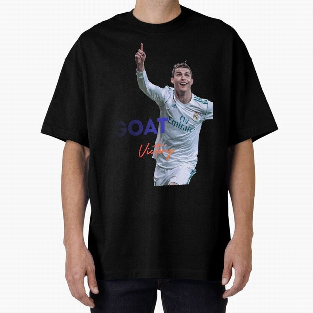 Goat CR7 MIndset Oversized T-Shirt Honor the Football Icons of FIFA World Cup 2026 USA Canada Mexico for Fans of Neymar and England, Bringing Classic Soccer Heritage, Championship Pressure, Fan Loyalty and International Pride; Made for Collectors