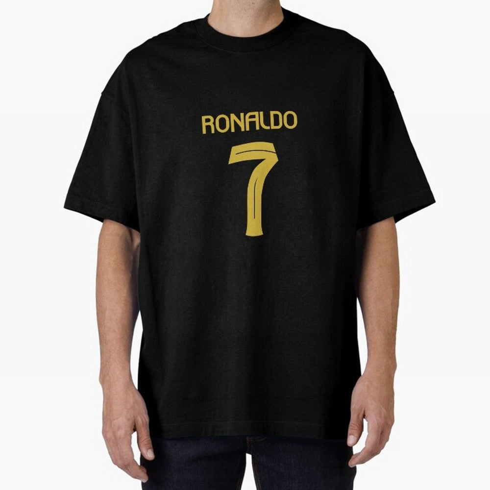 Cristiano Ronaldo 2024 Oversized T-Shirt Celebrate Global Passion for Match Day Hype around FIFA World Cup 2026 Group Stage, CR7, England, Championship Spirit, Famous Goals, Roaring Crowds and International Football Unity; Created for Match Day