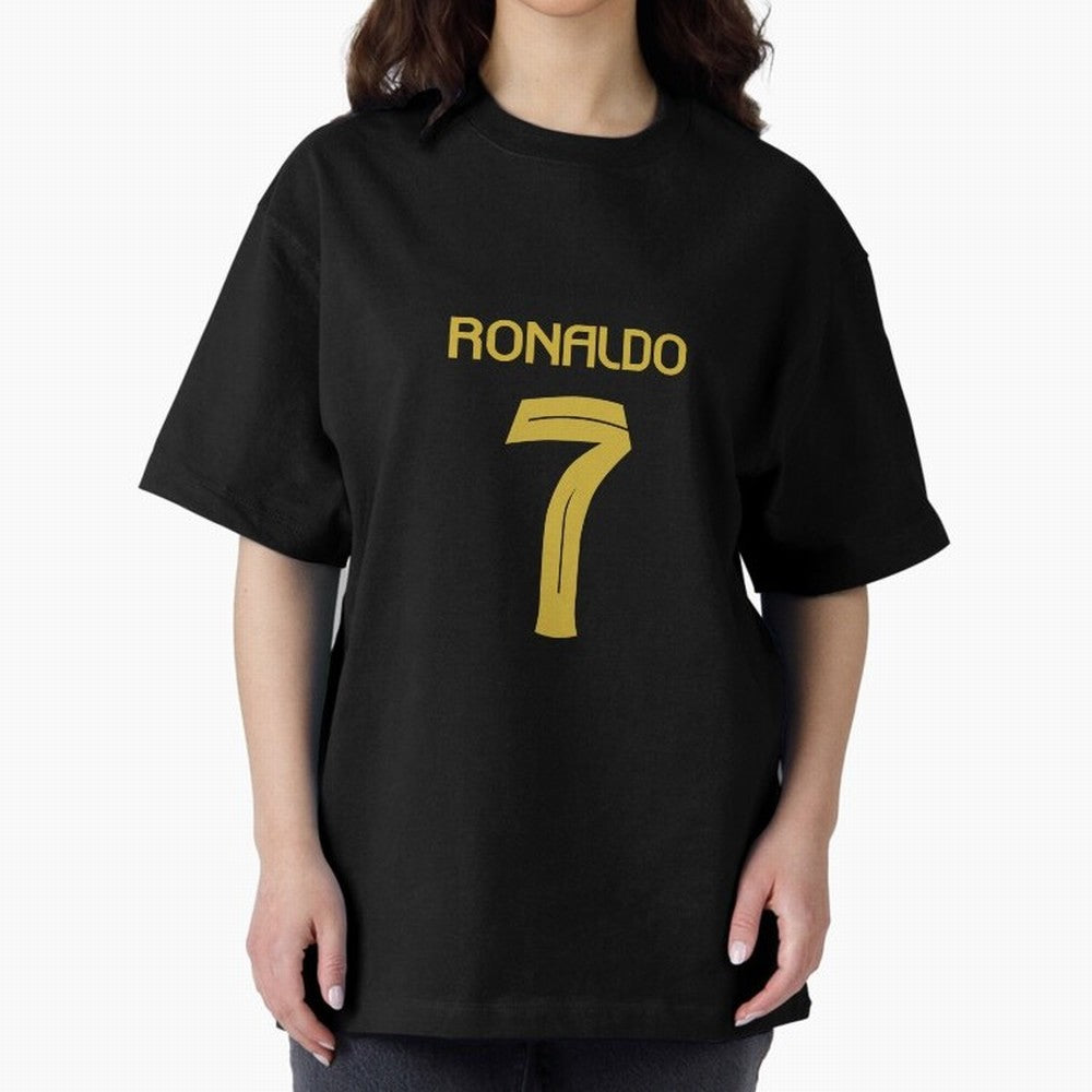 Cristiano Ronaldo 2024 Oversized T-Shirt Celebrate Global Passion for Match Day Hype around FIFA World Cup 2026 Group Stage, CR7, England, Championship Spirit, Famous Goals, Roaring Crowds and International Football Unity; Created for Match Day