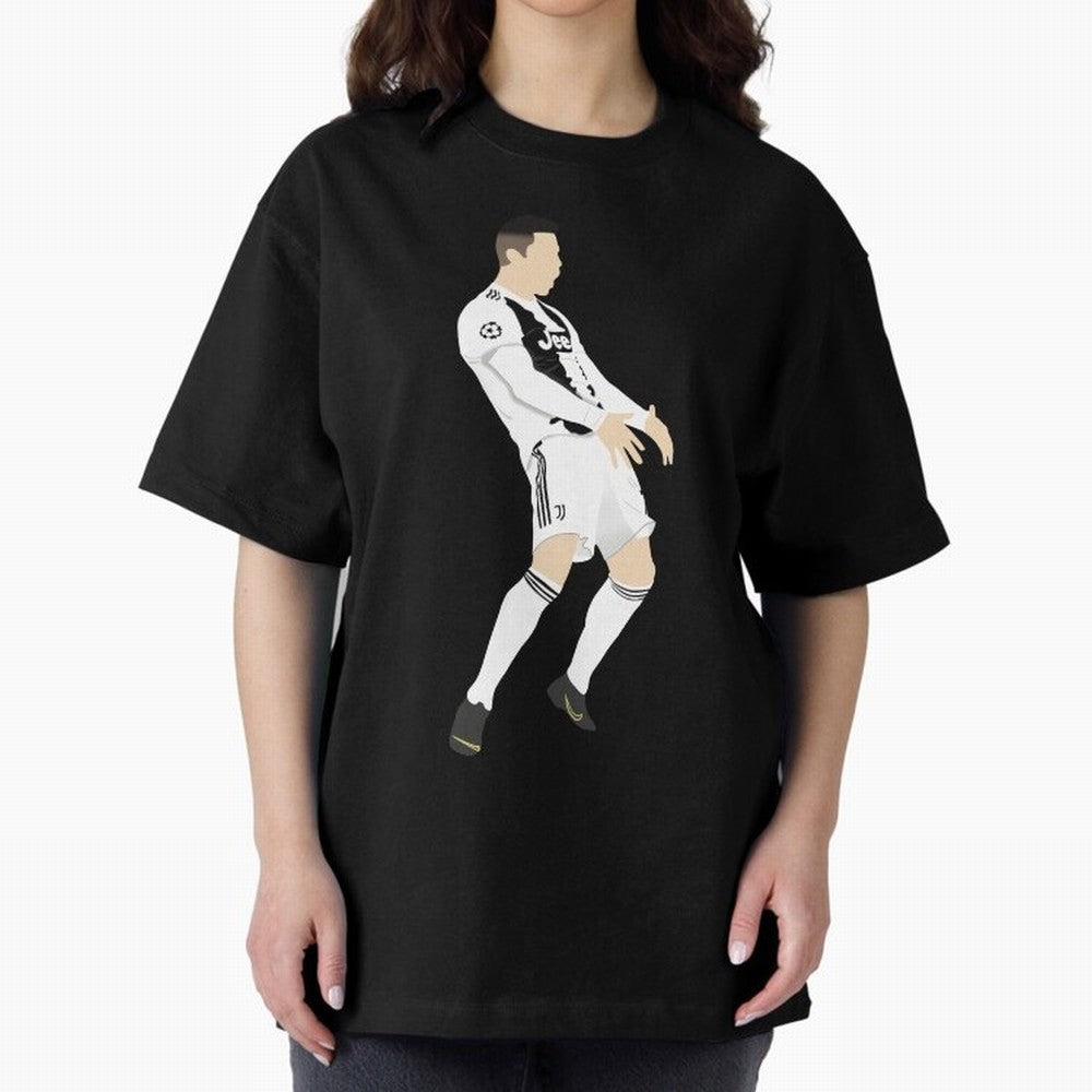 Cristiano Ronaldo Vs Atltico Oversized T-Shirt Capture FIFA World Cup 2026 USA Canada Mexico Spirit, Featuring Brazil, Cristiano Ronaldo, Haaland and CR7, Championship Spirit, Famous Goals, Roaring Crowds and International Football Unity; Ideal for