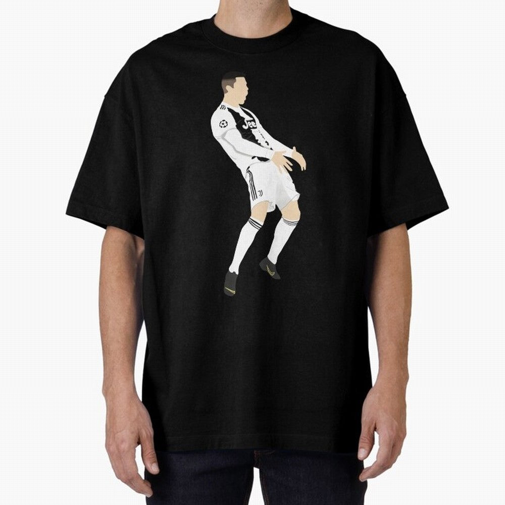 Cristiano Ronaldo Vs Atltico Oversized T-Shirt Capture FIFA World Cup 2026 USA Canada Mexico Spirit, Featuring Brazil, Cristiano Ronaldo, Haaland and CR7, Championship Spirit, Famous Goals, Roaring Crowds and International Football Unity; Ideal for